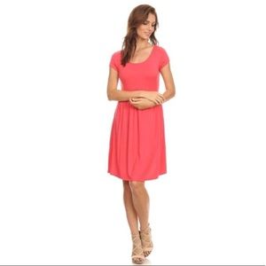 Small Salmon Short sleeve dress